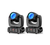2 Pack 100W Moving Head LED Disco Lights dmx512 Spot Beam Stage Lighting 8 Rotating Gobos 18 Prism Effect Party Light for Disco Club Live Show Bar Wedding UK Stock