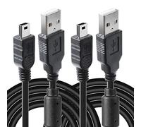 2 Pack 10ft PS3 Controller Charger Cable - Magnetic Ring Mini USB Data Charging Cord for PS Move/PS3/PS3 Slim Wireless Controller, TI84 Plus CE, Digital Camera