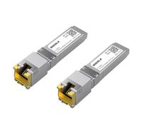 [2 Pack] 10GBase-T RJ45 SFP+ Module, SFP to RJ45, 10G SFP Copper Transceiver, Compatible with Ubiquiti UniFi, TP-Link, Mikrotik and Other Open Switches, Hot Pluggable, Plug and Play, Up to 30m
