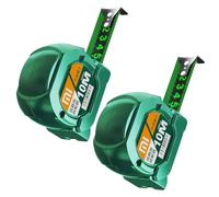 2 Pack 10M/32.8ft Tape Measure, Width 25mm Fluorescent Transparent Steel Precision Measuring Tape, Stainless Steel Retractable Double Sided Graduated, Easy To Read Self-Lock Measuring (Type C)