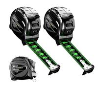 2 Pack 10M Fluorescent Steel Tape Measure,Retractable Measuring Tape | Self-Lock Precision 10 Metre Tape Measure, Double-Sided Graduated, Waterproof Large Metric Ruler for Industrial and Home