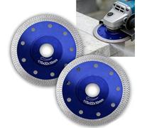 2 Pack 115mm Diamond Metal Cutting Disc for Dry Wet Cutting Clean Cut on Porcelain Artificial Stones Granite Marble Concrete Bricks Ceramics Bricks Super Thin Fast for Angle Grinder Saw Accessory