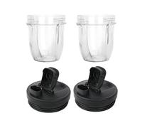 2 Pack 12 Oz Cup Replacement Parts,Compatible For With Nutri Ninja, Auto-IQ Blenders 426KKU450 With Cover Lid