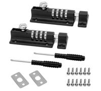 2 Pack 120mm Combination Bolt Lock, 4 Digit Zinc Alloy Locking Latch, Weatherproof Security Gate Lock for Shed Garage Fence and Garden Door
