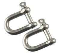 2 Pack 12mm Galvanised Steel D Shackle Dee Link Chandlery Lifting Towing
