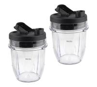 2 Pack 12oz Replacement Cups, Compatible for Ninja,for BL450 BL640 BL680, Single-Serve Blender Cups with Sip & Seal Lid Mixing Container Cup Parts Set