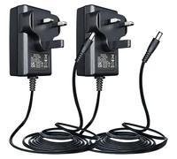 2 Pack 12V 1A/1000mA Power Supply Adapter, AC 100-240V 50/60Hz to DC 12V 1A/1000mA 12W 5.5x2.1mm Wall Charger, Center Positive, 1.8M 20AWG Long Cable for Stable and Flexible Use
