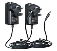 2 Pack 12V 2A Power Supply Adapter for Yamaha PSR YPG YPT DGX DD EZ P Digital Piano and Portable Keyboard Series, 24W AC Adapter Replacement for More 12V Devices (UKCA Listed, 1.8M)