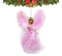 2 Pack 13×22cm Christmas Angel Pendant - Fairy Angel Ornaments, Angel Pendant Doll Christmas Decoration, Christmas Handmade Fairy Angel Doll, Angel Christmas Tree Ornaments For Fireplace, Window