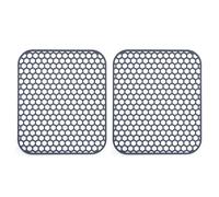 2 Pack 13.7"x 11.7" Bestjing Silicone Kitchen Sink Protector Mat - Kitchen Sink Grid Accessory, Non-Slip Heat Resistant Sink Grid Dry Mat for Bottom of Porcelain Stainless Steel, Dishwasher Safe