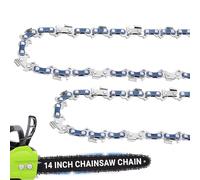 2 Pack 14 Inch Chainsaw Chain - 3/8" LP Pitch .050" Gauge 52 Drive Links - Manganese Steel Low-Kickback Chains for Husqvarna 120, Echo CS-310, Ryobi RY3714, Craftsman, Poulan & More(Pre lubrication)