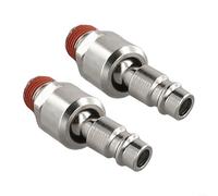 2 Pack 14 NPT Pneumatic Quick Connectors for Air Compressor Use Featuring For 360 Degree Rotation to Prevent Kinks and Extend Hose Life