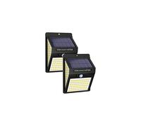 [2 Pack] 140LED Solar Security Lights Outdoor, Motion Sensor, 270 Wide-Angle, IP65 Waterproof, Solar Powered, 3 Lighting Modes, Easy Install