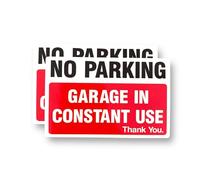 2 PACK - 140mm X 90mm No Parking Garage In Constant Use Self Adhesive Stickers - Sign, Caution, Driveway Warning, Private Property, Gates