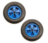 2 PACK 15 Inch 400x8 Boat Wheels Tyre Pneumatic Dinghy Launch Trolley 1" / 25.4mm Bore 66mm Bush Hub 2 PLY Trailers Maximum Load 120 kg