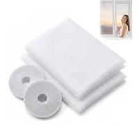2-Pack - 150 * 200cm Mosquito Netting Insect Screen with Tape - Self-Adhesives Window Netting for Insects, DIY Cut to Size Bug Mosquito Net, Window Screen White Window Mesh Insect Screen Curtain