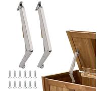 2 Pack | 15KG Gas Strut Spring Hinges for Heavy Lids to Keep Stay, Slow Down and Soft Close, Hydraulic Hinges for Toy Box Chest, Bench, Toolbox and Basement Floor Door