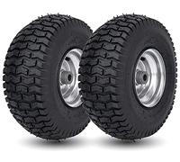 2 Pack 15x6.00-6 Lawn Mower Tires and Wheels, Lawn Mower Parts for 3/4'' Bushing