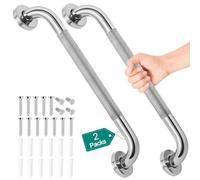 2 Pack 16 Inch Grab Bars for Bathtubs and Showers, Safety Bathroom Shower Grab Bars for Seniors Holds up to 500LBs, Handicap Grab Bars Stainless Steel, Anti Slip Shower Handle for Wall, Elderly