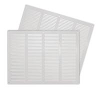 2-Pack 16" x 12" Inch / 400 x 300 mm White Air Vent Cover - Steel Return Air Grilles - for Ceiling and Sidewall - HVAC - with Insect Protection Screen (15.74 x 11.81 Inch, White)