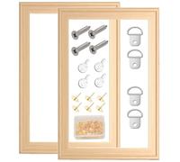 2 Pack 16"x 20" DIY Wood Canvas Stretcher Bars, Canvas Frames Kit-Easy to Assemble,Wooden Frames Kit for Oil Painting,Canvas Painting，Embroidery Stitch and Needlepoint Arts Supplies (16 * 20)