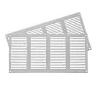 2-Pack 16" x 8" Inch / 400 x 200 mm White Air Vent Cover - Quality Steel Return Air Grilles - for Ceiling and Sidewall - HVAC - with Insect Protection Screen (15.74''x7.87'' Inch, White)