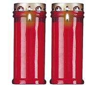 2 Pack - 16cm Grave Candle | Mourning Light Memorial Candle for Graveside, Cemetery, Graveyard Decoration - Approx 72 Hour Burn Time