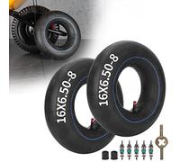 2 Pack 16x6.50-8 16x7.50-8 Heavy Duty Inner Tube with TR13 Straight Vavle | Free Installation Accessories, for ATV Quad 4 Wheeler Golf Cart Mower/Tractor/Golf Cart/Garden Trailer and More