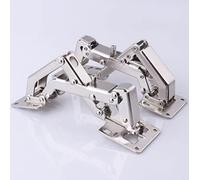 2 Pack 175 Degree Hidden Hinges Frameless Cabinet Hinges Hydraulically Adjustable Mount Soft Close, Full Cover (170 Degree Hinge)