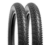 2 Pack 18" Bike tyres 18x2.30/58-355 Plus 2 Pack 18" Bike Tubes Schrader Valve 2 rim strips Compatible with 18 x 2.3 Bike tyres and Tubes (Y1102)