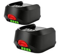 2 Pack 18 V 3.0 Ah Replacement PBA 18 for Bosch Battery PBA, PSB | Compatible with Bosch PSR, green, 18 V for cordless tools from the home and garden range. (Not compatible with ART26 LI)