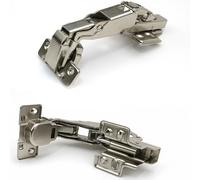 2-Pack 180 °/175 ° Cabinet Door Hinge Soft Close - Concealed Frameless cupboards Corner Door Hinge Soft self Closing - Yueziye Adjustable Hinge Easy to Install (Full Cover)