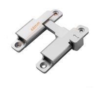2 Pack 180 Degree Barn Door Lock, Solid Zinc Alloy Flip Gate Latch With Snap-on Design For Sliding Doors, Cabinets And Garden, Black Finish(silver)