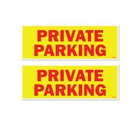 2 PACK - 18cm Private Parking Self Adhesive Stickers - Sign, Driveway Warning, Recording, Private Property - SG161