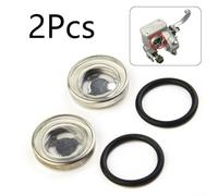 2 Pack 18mm Motorcycle Brake Master Cylinder Reservoir Sight Glass Replacement with Rubber Gasket, Compatible with and for Suzuki Front or Rear Brake Systems