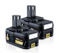 2 Pack 18V 5.5Ah P108 Li-ion Battery Replacement for Ryobi 18V Compatible with Ryobi Battery P108 P200 P2000 P201 P203 P204 P206 P2060