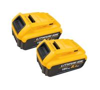 2 Pack 18V 8.0Ah Lithium Battery replacement battery for dewalt DCB184 DCB200 DCB184 DCB182 DCB180,for 18V/20V power tools