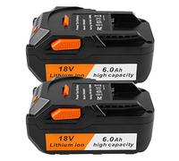[2-Pack] 18V High-Output 6.0Ah! Lithium Battery for Ridgid 18V Tools Battery R840089 R840087 R840086 R840085 R840084 R840083 AC840085 AC840086 AC840087P 18 Volt Battery