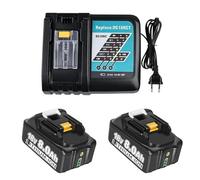 2 Pack 18Volt 8.0Ah Batteries Replacement for Makita 18V Batteries and Charger DC18RC Combo Compatible with Makita Battery 18V BL1860 BL1840 BL1830 BL1820 BL1815 BL1835 BL1845 Cordless Power Tool