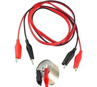 2-Pack 1M/39.3" Mini Alligator Clip Test Leads - Red & Black Electrical Multimeter Test Wires for Circuit Testing & DIY Projects