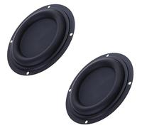 2 Pack 2"/3"/4" 52mm 78mm 105mm Woofer Vibrating Membrane Iron Rubber Vibration Diaphragm Plate Replacement Passive Radiator Film Bass Speaker Subwoofer Loudspeaker Audio Repair (2pcs/4inch(Round))