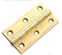 2 PACK 2" 50mm SOLID BRASS DRAWN BUTT HINGES SC + SCREWS