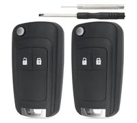 2 Pack 2 Buttons Replacement Car Key Fob Case Compatible with Chevrolet Aveo Matiz Cruze Captiva Spark Orlando Trax and for Opel Vauxhall Astra Insignia Mokka Corsa Adam Karl Vectra Zafira Meriva