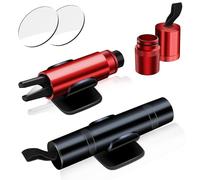 2 Pack 2-in-1 Car Safety Hammer Window Glass Breaker, Tungsten Steel Emergency Hammer for Car, Quick Emergency Window Breaker with Seat Belt Cutter for All Vehicles, Emergency Car Tool (Red & Black)