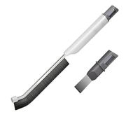 2-Pack 2-in-1 Crevice Cleaning Brush and Scraper Tool, Hard Bristle Gap Brush for Narrow Corners in Kitchen, Bathroom, Window Tracks