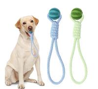 2-Pack 2-in-1 Dog Ball On Rope,Ball On A Rope For Dogswith Ball on Rope, Durable Dog Rope Toys for Tug of War, Tough Dog Toys for Indoor Play and Outdoor Fetch Training, Rubber Ball and Cotton Rope