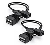 [2 Pack] 2-in-1 Micro USB (OTG Cable with Power) Adapter, for Fire Stick 4K, Host Devices, External Hard Drives, USB Card Readers, USB Ethernet Adapter, Game Controllers, Playstation Classic, etc.
