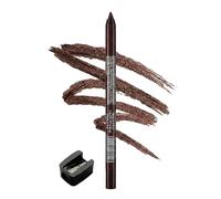 2-Pack 2-in-1 Waterproof Glitter Eyeliner Pen & Metallic Eyeshadow Stick - Long-Lasting Smudge-Proof Gel Formula with Sharpener for Sensitive & Mature Eyes, Shimmering Bronze Brown