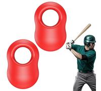 [2 Pack & 2 Size] Baseball Thumb Guard for Pro Batters, Hitter Training Aid, Softball Batting Grip, Accessories, Equipment to Reduce Bat Sting - Red