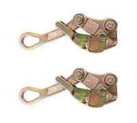 2 Pack 2 Ton Cable Grip Wire Grip Steel Rope Jaw Puller for Wire Rope, Pulling 4408 Lbs Load Capacity